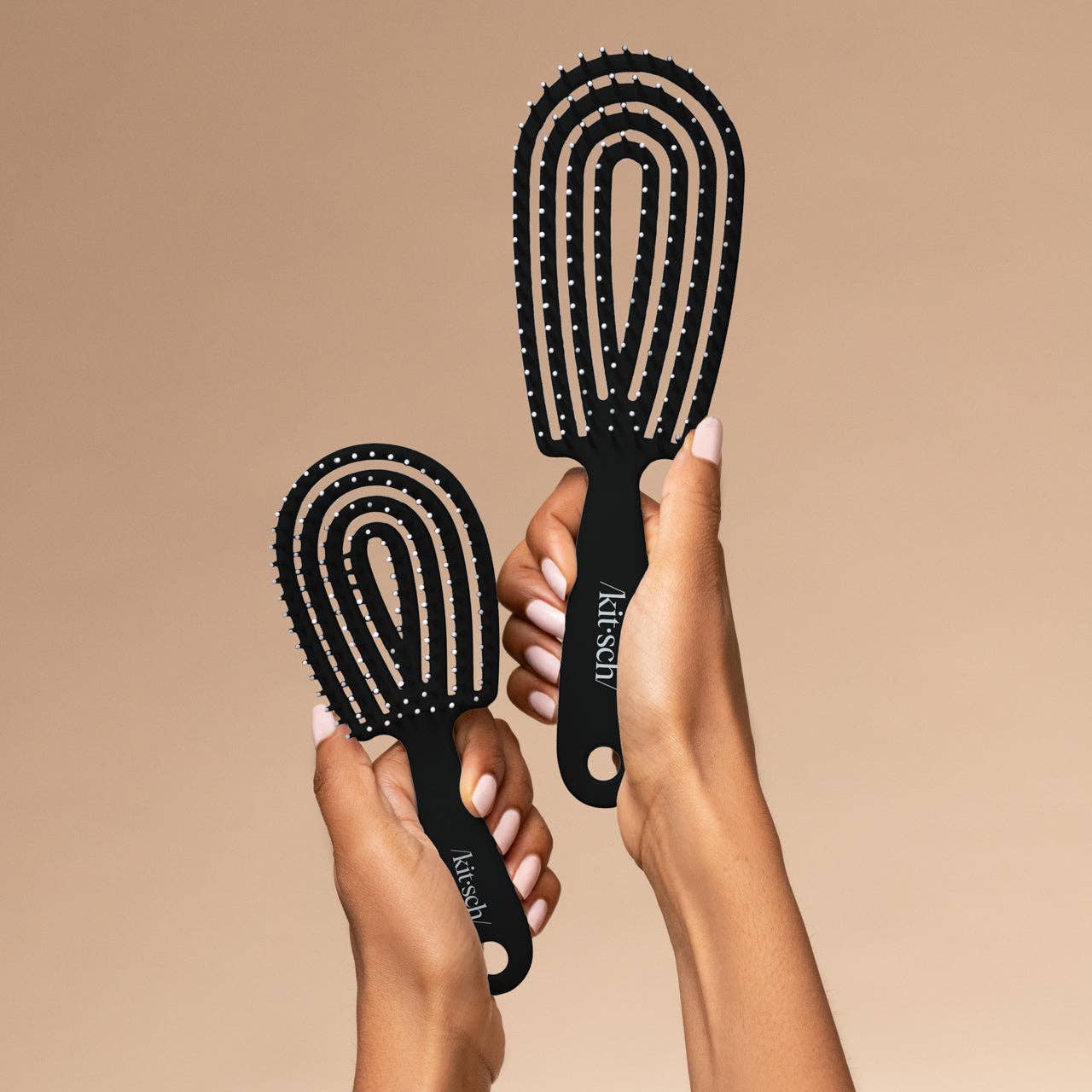 Mini Black Detangling Flexi Brush by KITSCH