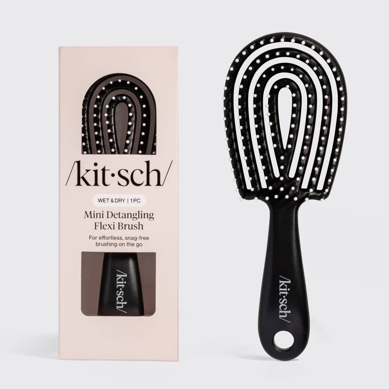 Mini Black Detangling Flexi Brush by KITSCH