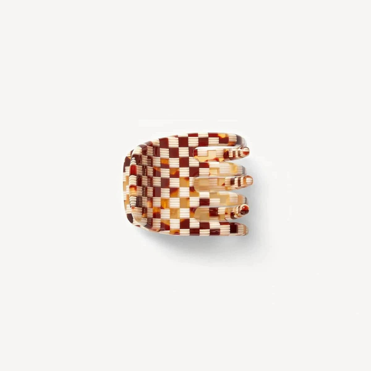 Mini Hair Claws Tortoise Checker by Machete
