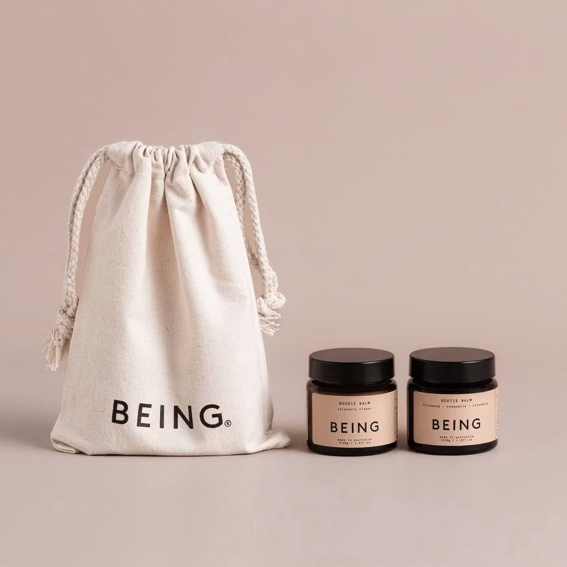 Mother and Baby Bootie Balm + Boobie Balm Gift Pack by Being Skincare