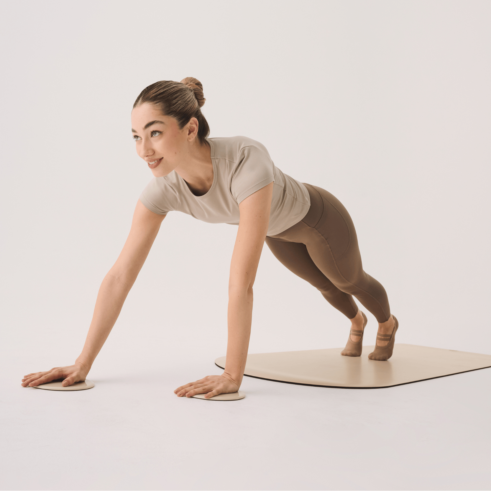 MoveActive Core Sliders – Almond  Pilates, Yoga & Core Strength Training by MoveActive