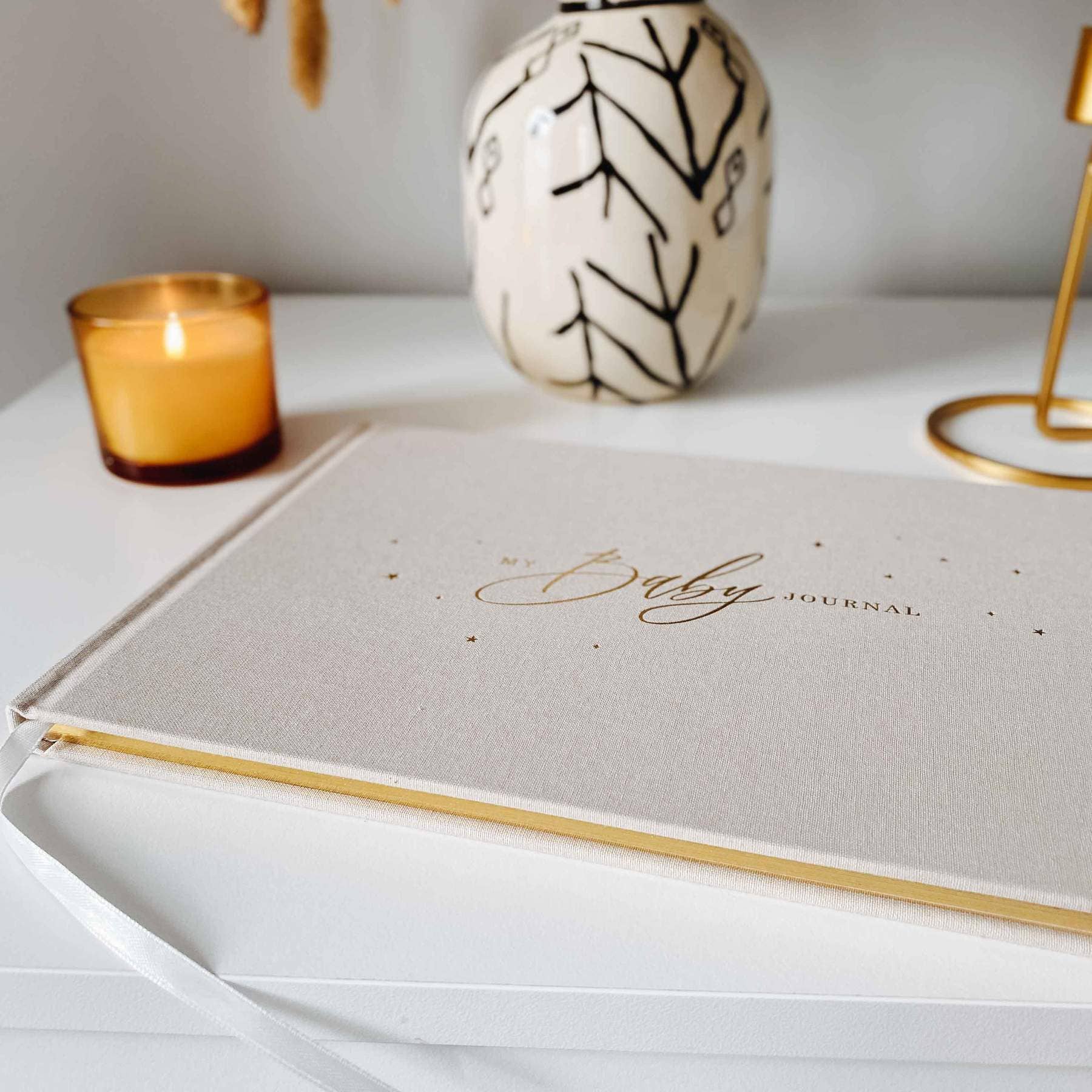 My Baby Journal (Ivory) newborn keepsake memory book gift by Blush And Gold