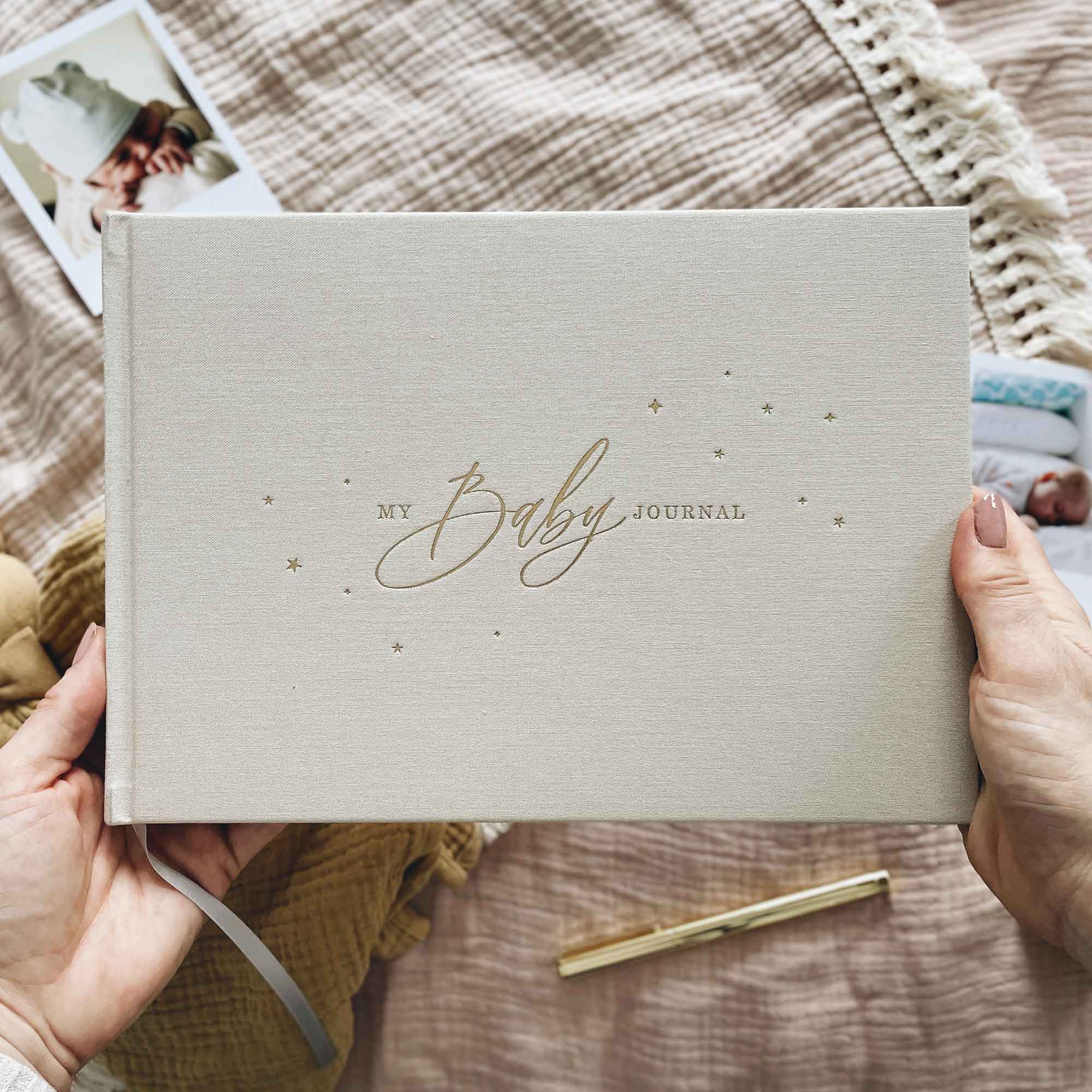 My Baby Journal (Ivory) newborn keepsake memory book gift by Blush And Gold