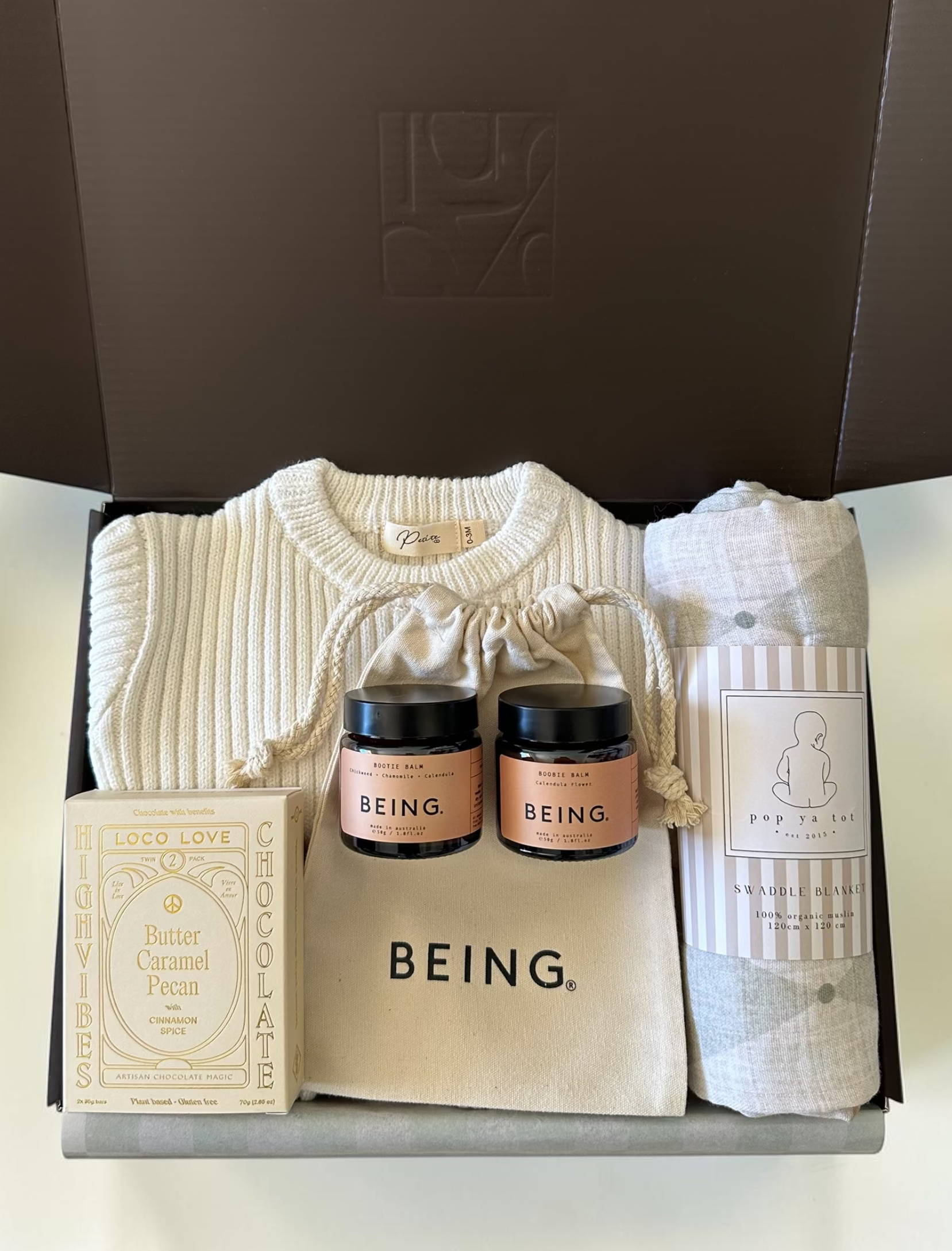 neutral baby Up and Away Swaddle by Claya