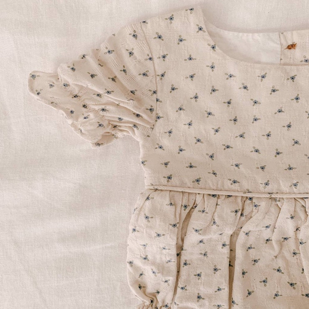 Olivia Romper in Forget Me Not: Newborn by blue daisy