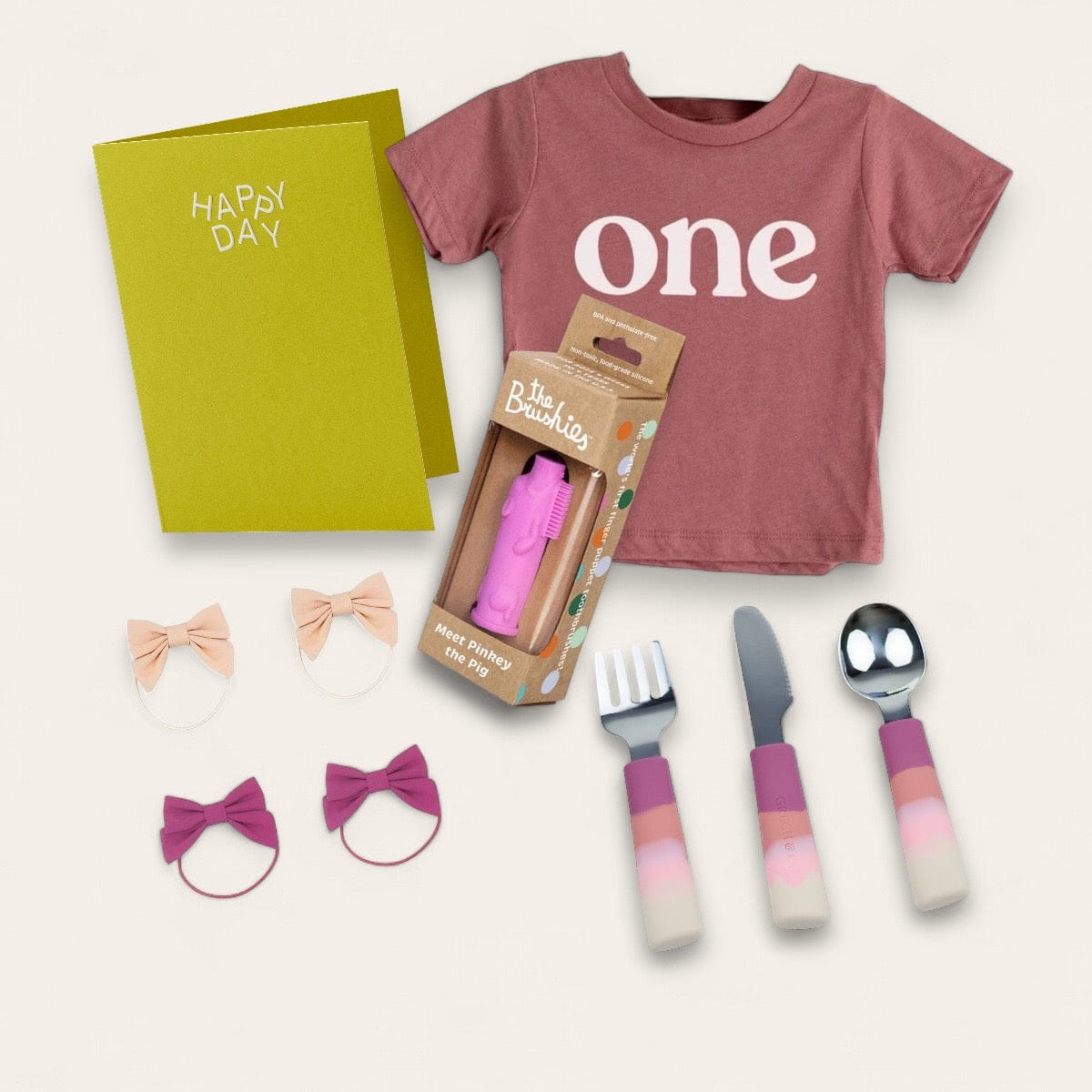 One "Pink" - Gift Box for One Year Old by Claya