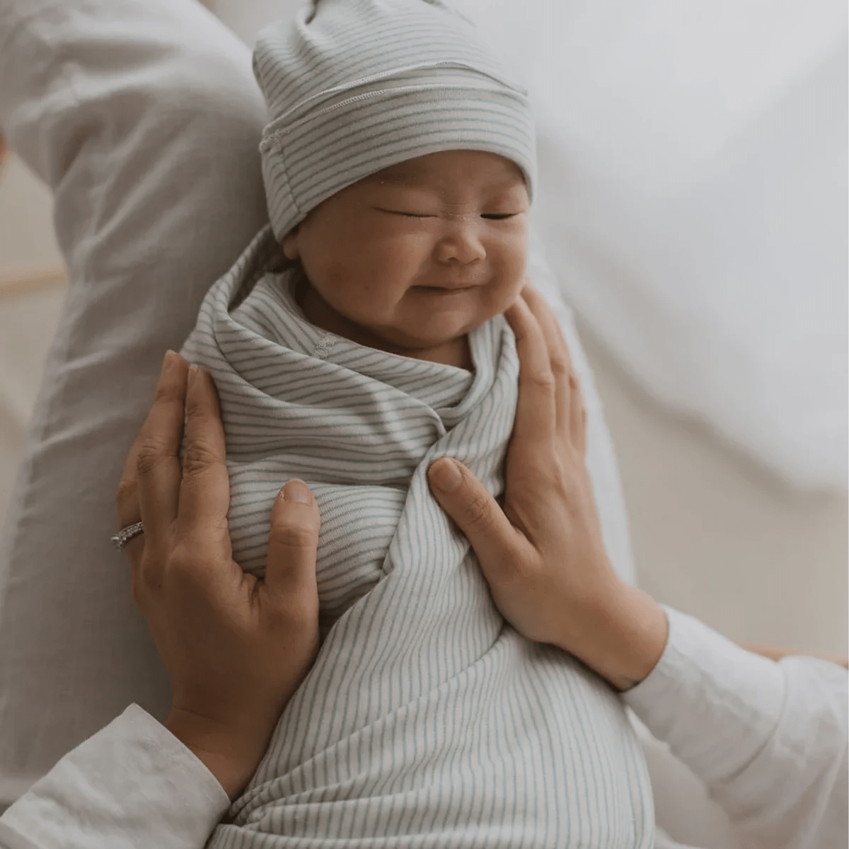 Organic Cotton Baby Swaddle Blanket in 7 Colours