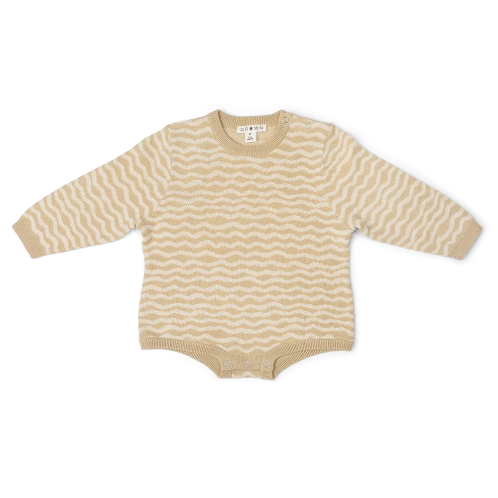 Organic Knit Baby Romper - River by Grown Clothing
