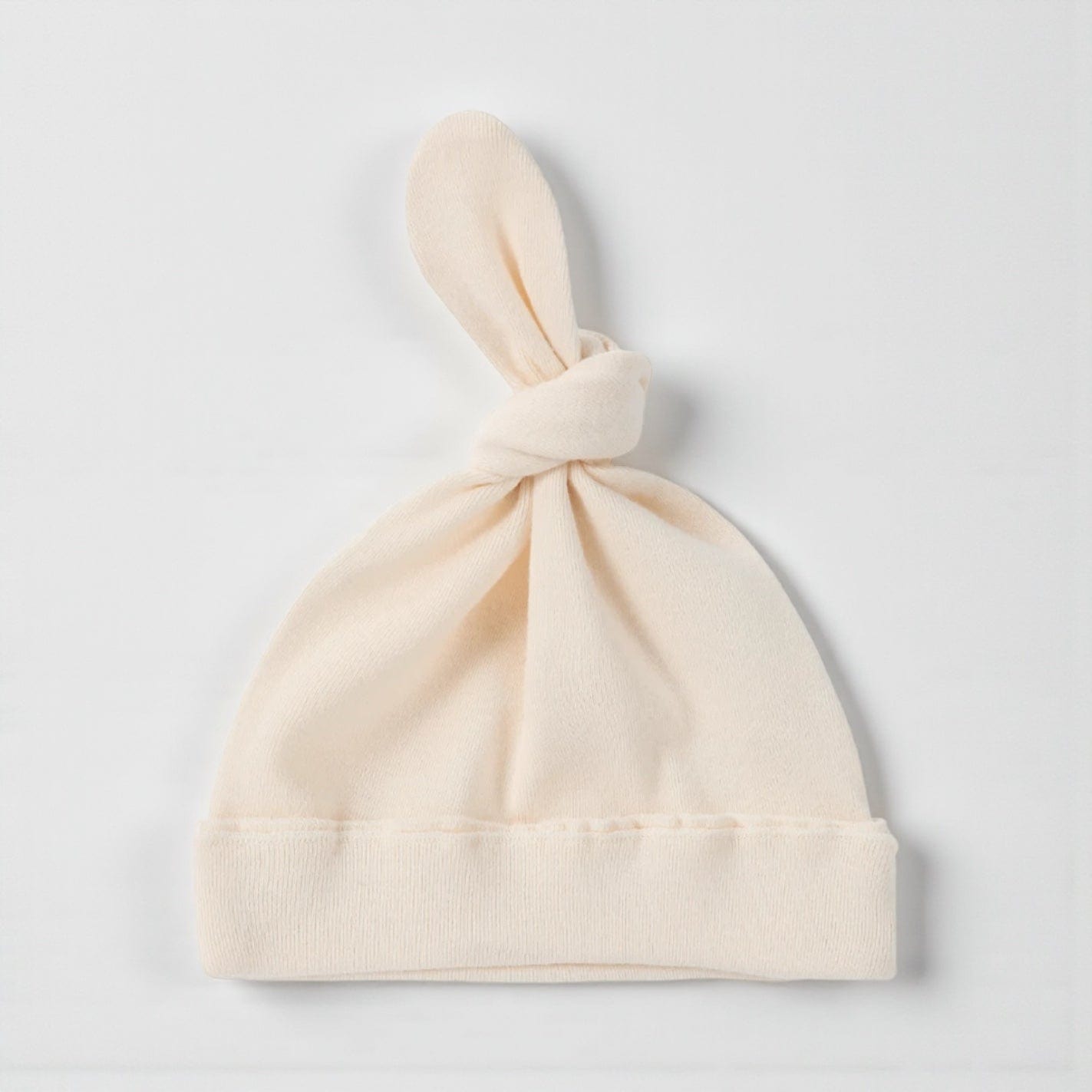 Organic Knotted Baby Hat in 6 Colours EggShell by Susukoshi