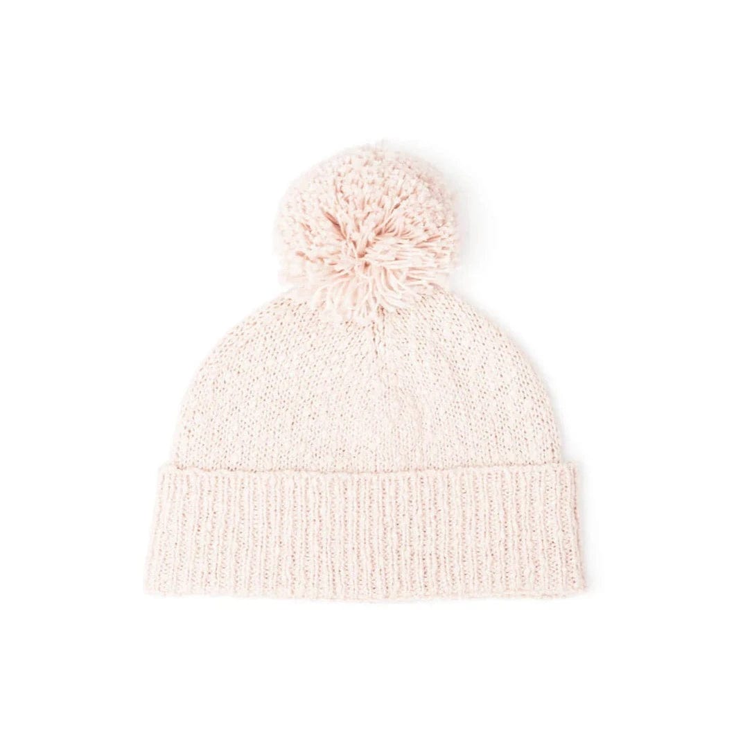 Organic Textured Beanie in Pink Salt by Grown