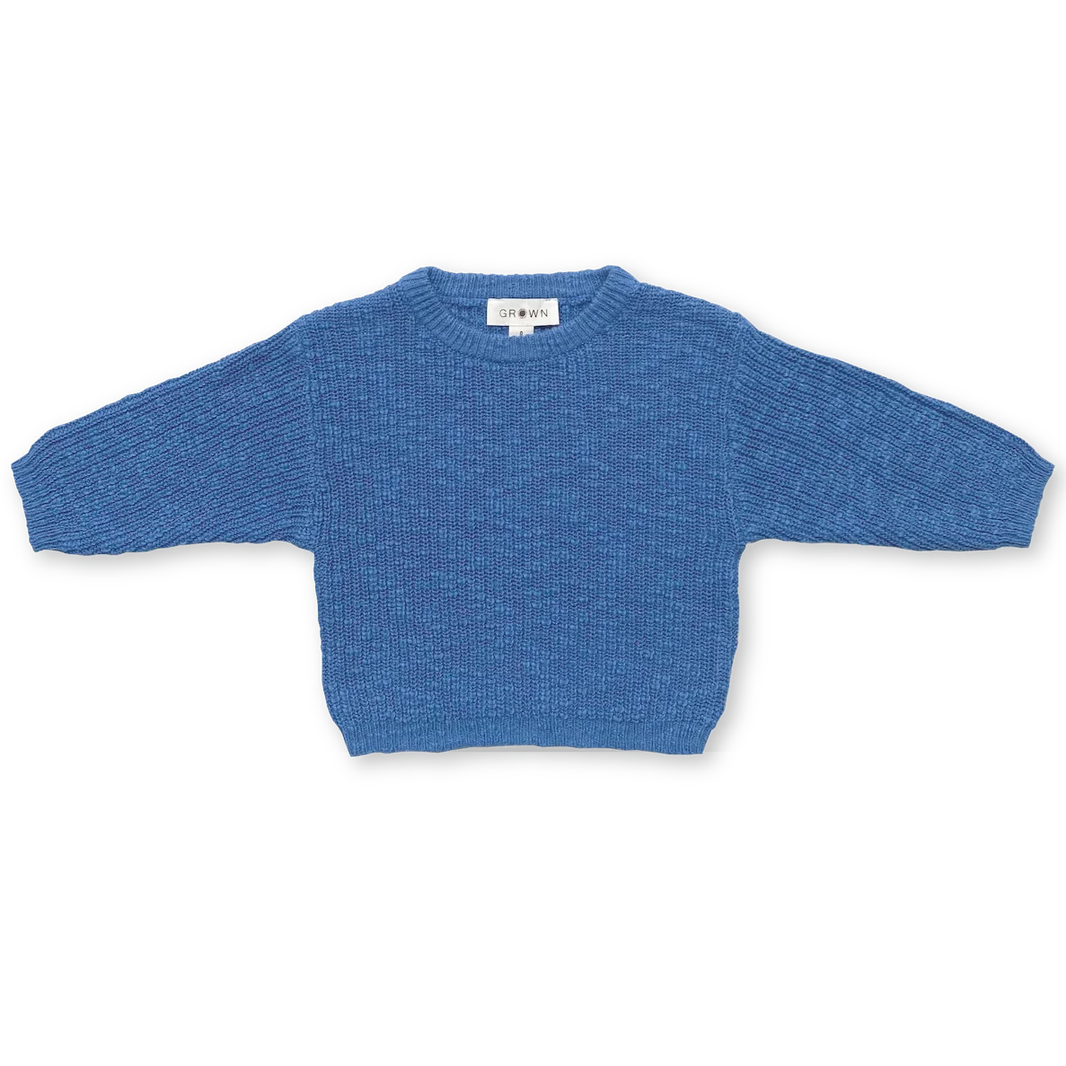 Organic Textured Rib Pullover in Marine by Grown