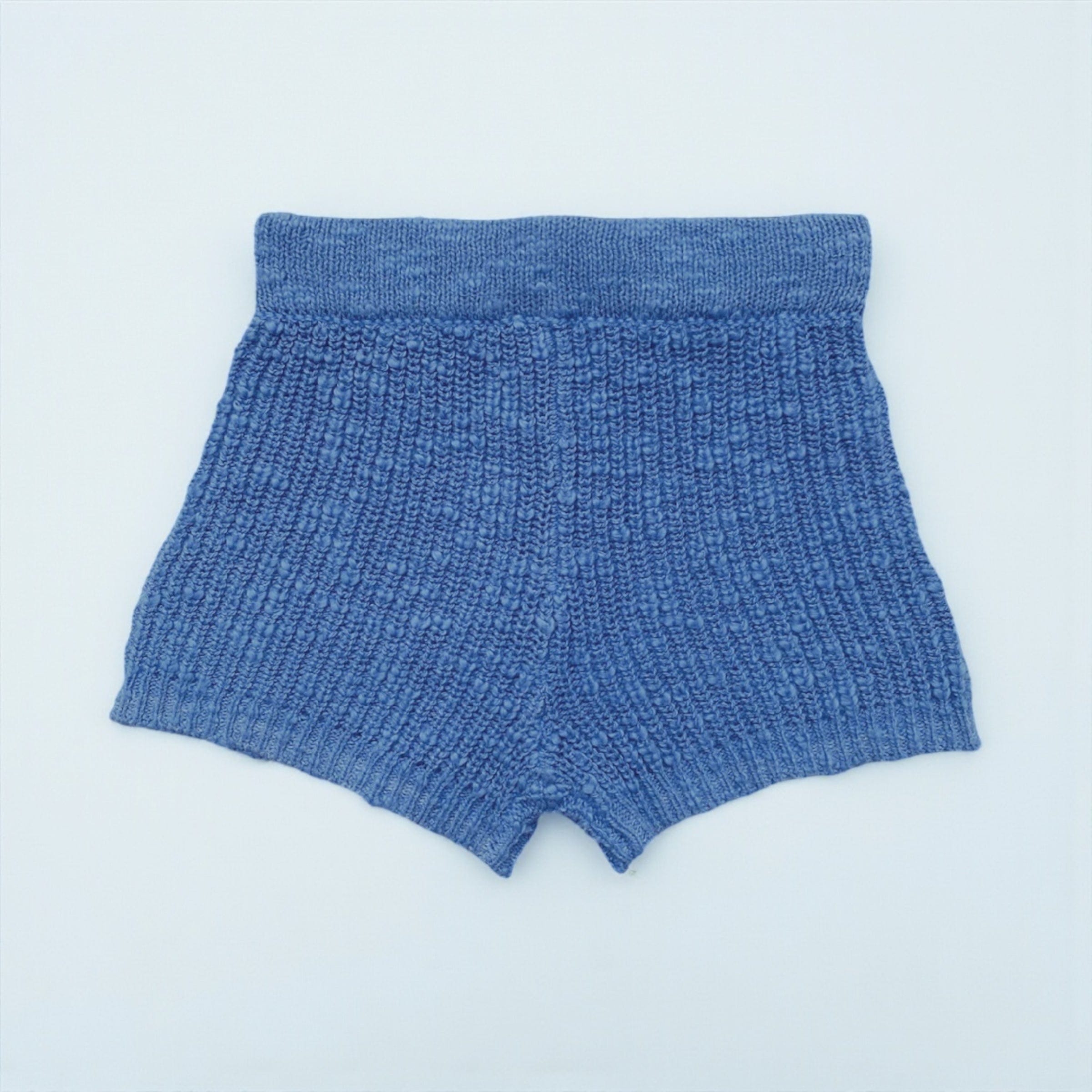 Organic Textured Rib Shorts in Marine - 000 by Grown Clothing