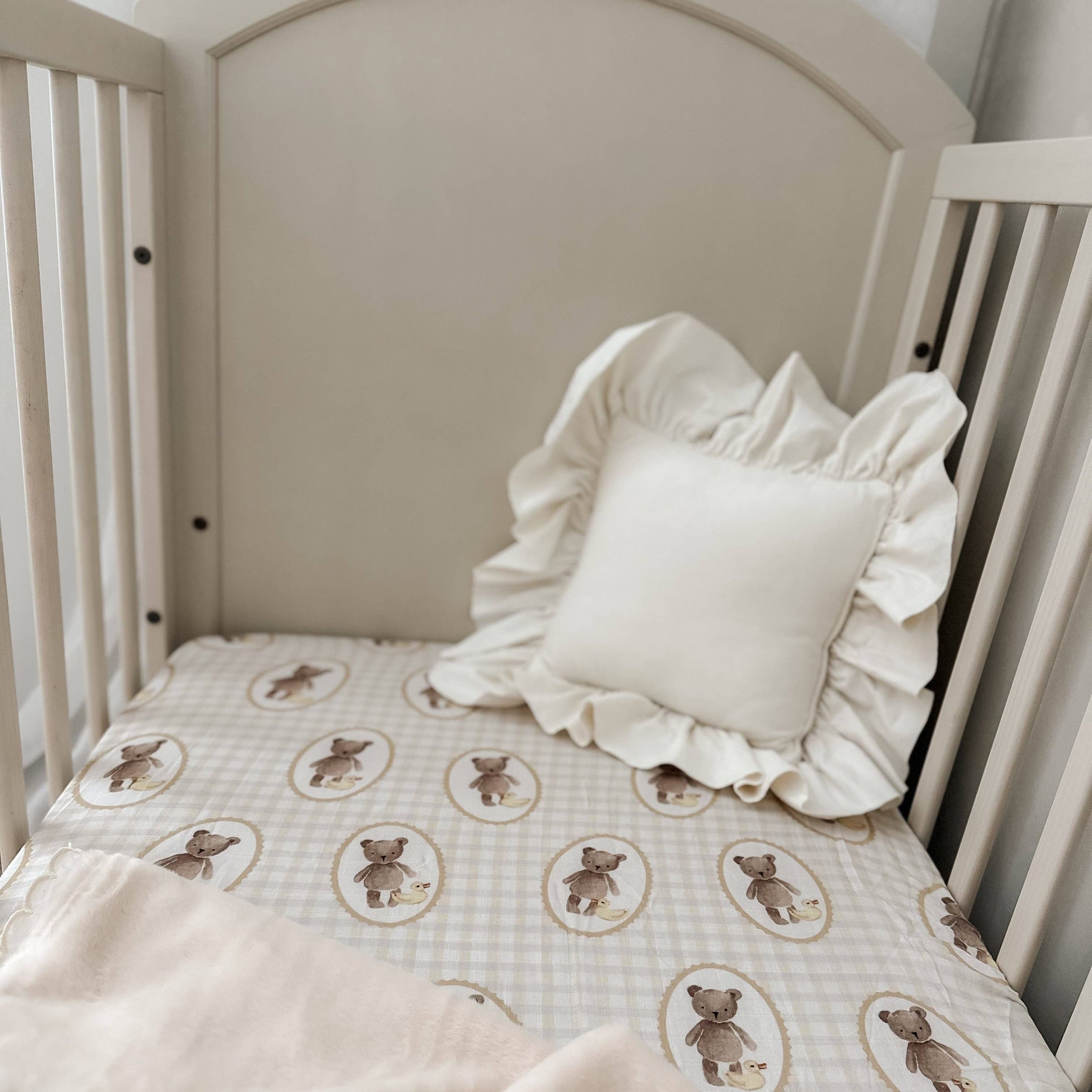 Pop Ya Tot - Ted & Duck Fitted Cot Sheet by Pop Ya Tot