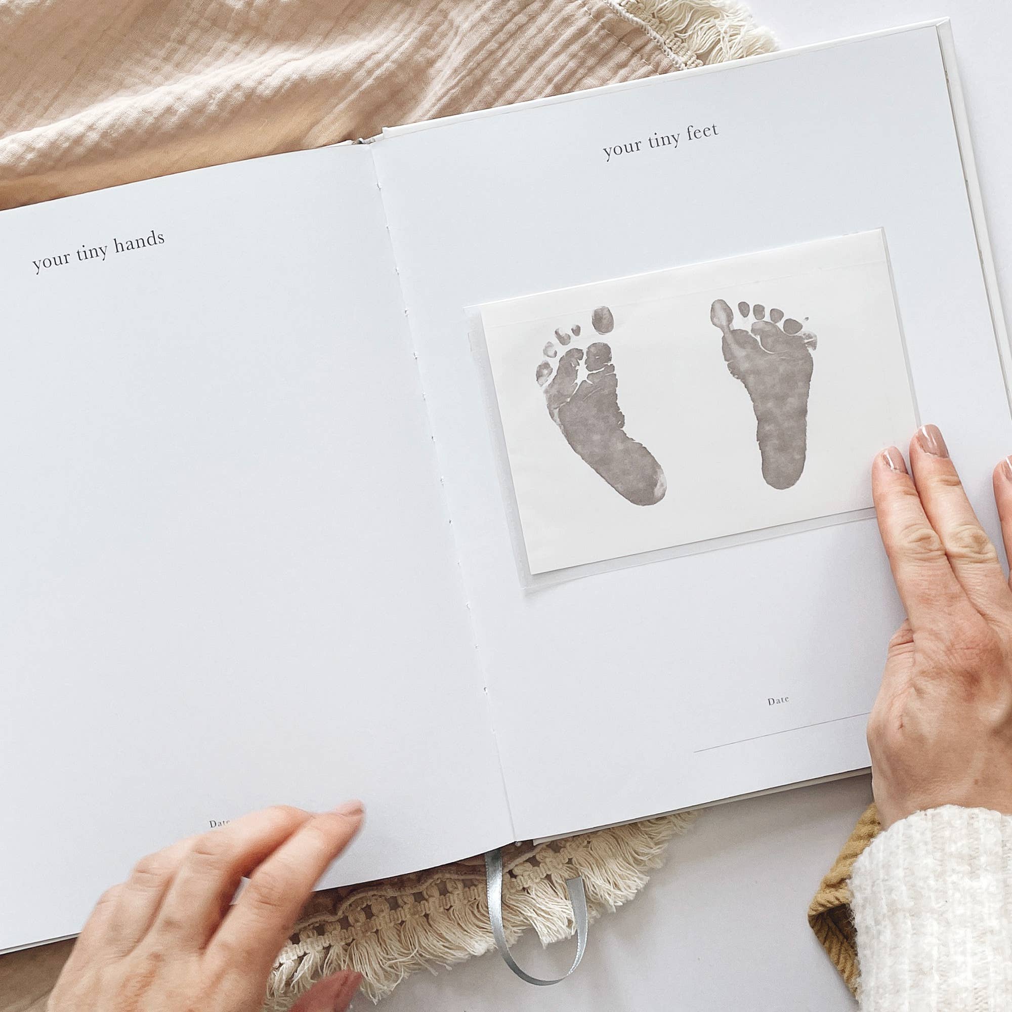Pregnancy Journal (Pearl) - keepsake parents to be journal by Blush And Gold