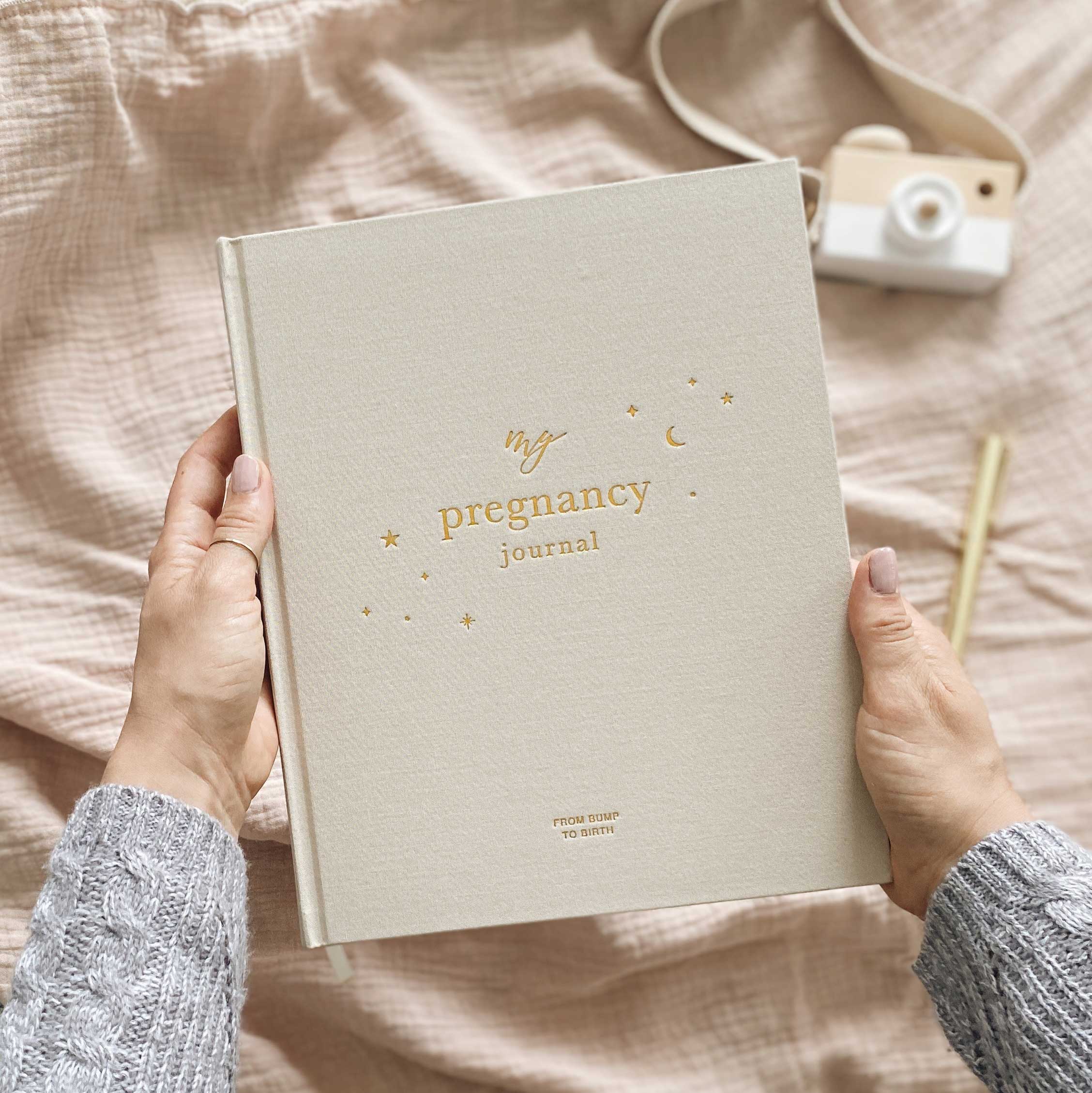 Pregnancy Journal (Pearl) - keepsake parents to be journal by Blush And Gold