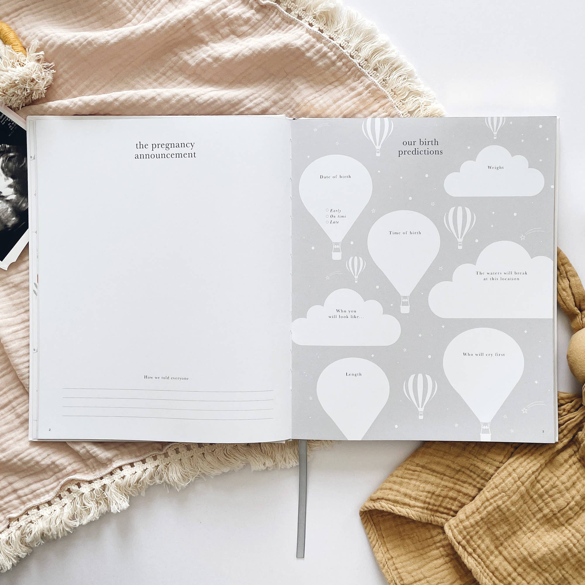 Pregnancy Journal (Pearl) - keepsake parents to be journal by Blush And Gold