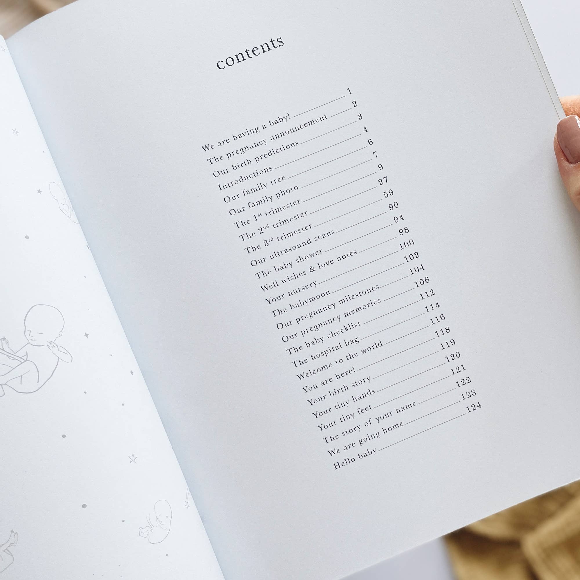 Pregnancy Journal (Pearl) - keepsake parents to be journal by Blush And Gold