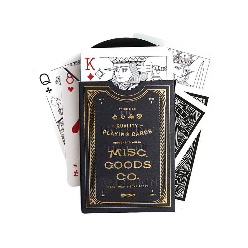 Premium Black Playing Cards by Misc Goods Co.