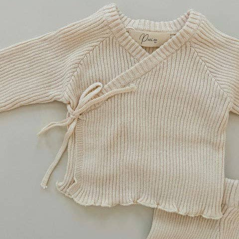 RIBBED KIMONO SET | OAT 0000 by Petite + Co
