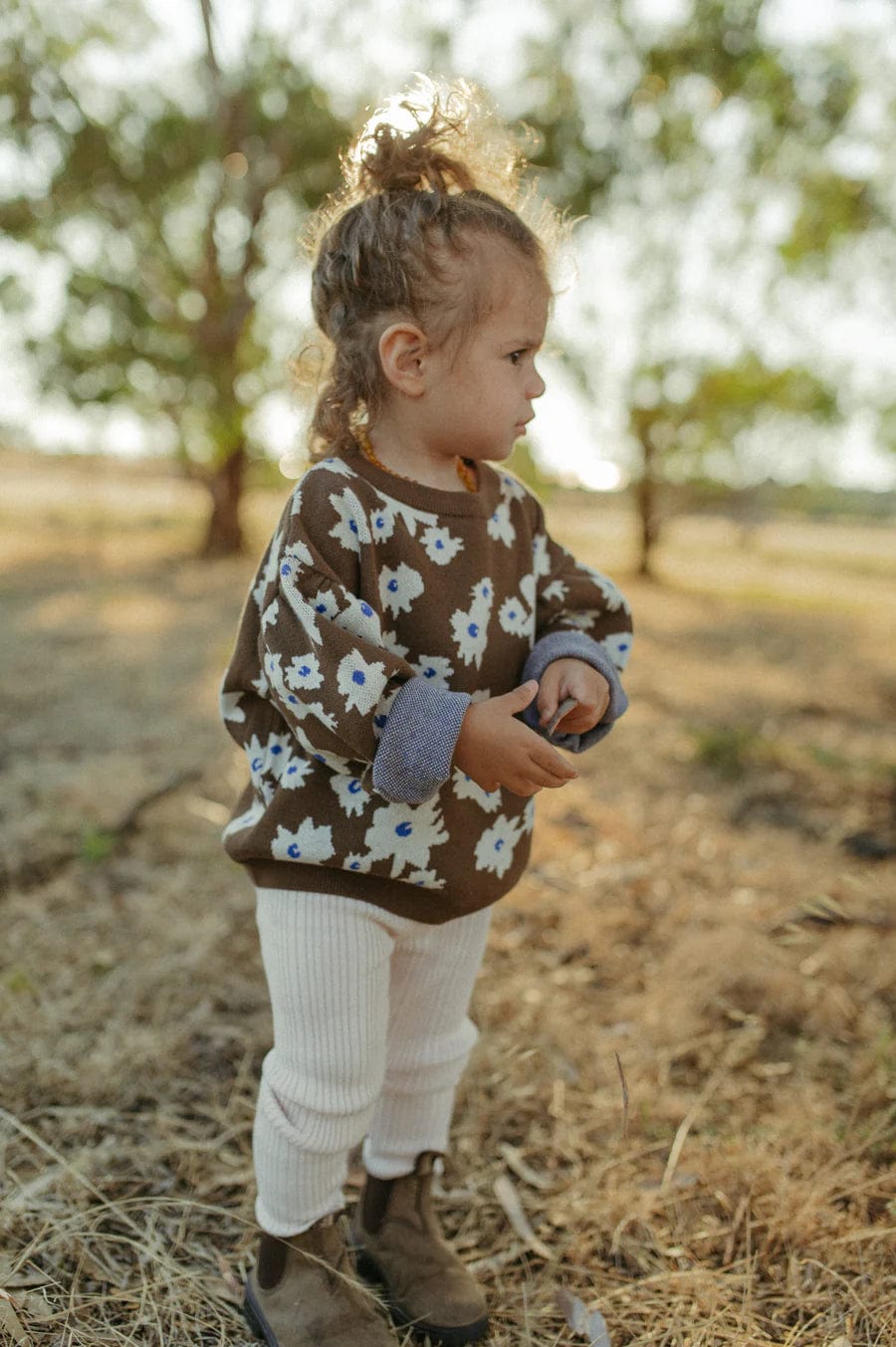 Ribbed Organic Leggings in Pink Salt by Grown