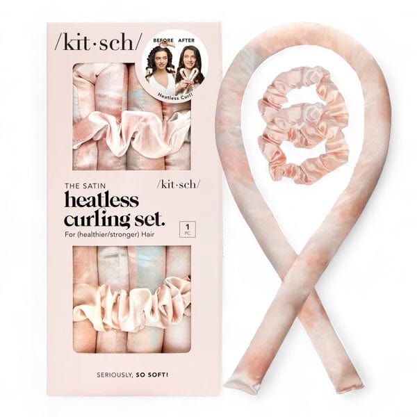 Satin Heatless Curling Set - Sunset Tie Dye by by KITSCH