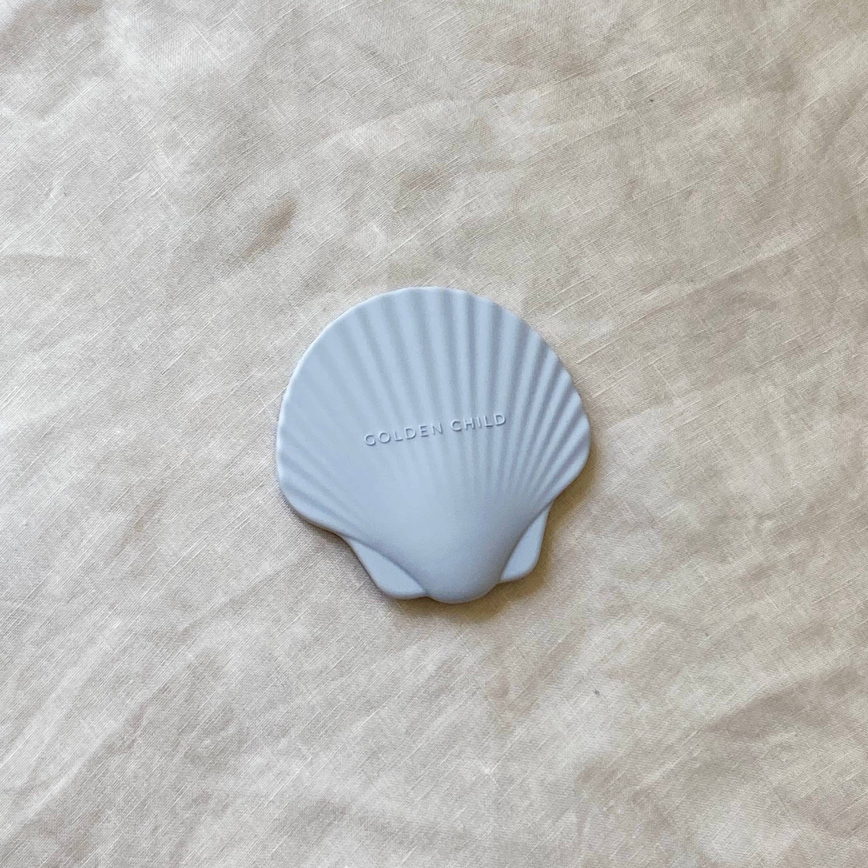 Seashell Silicone Baby Teether Toy in 3 colours Sky by Golden Child