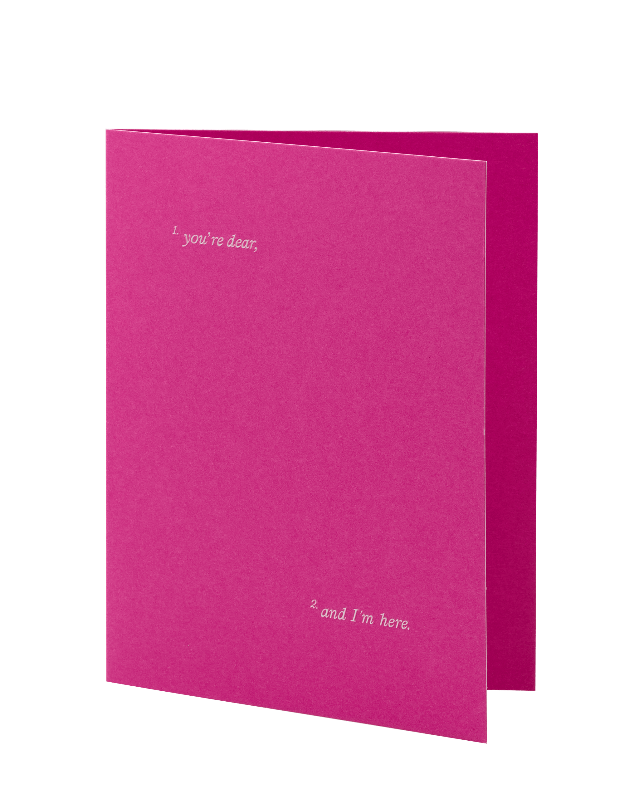 Short Talk Greeting Cards you're dear and I'm here by Short Talk