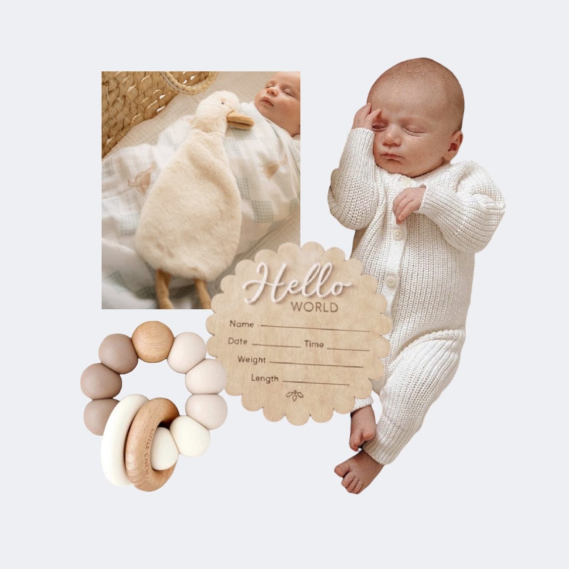 Soft Beginnings - Gender Neutral Newborn Gift Box by Claya
