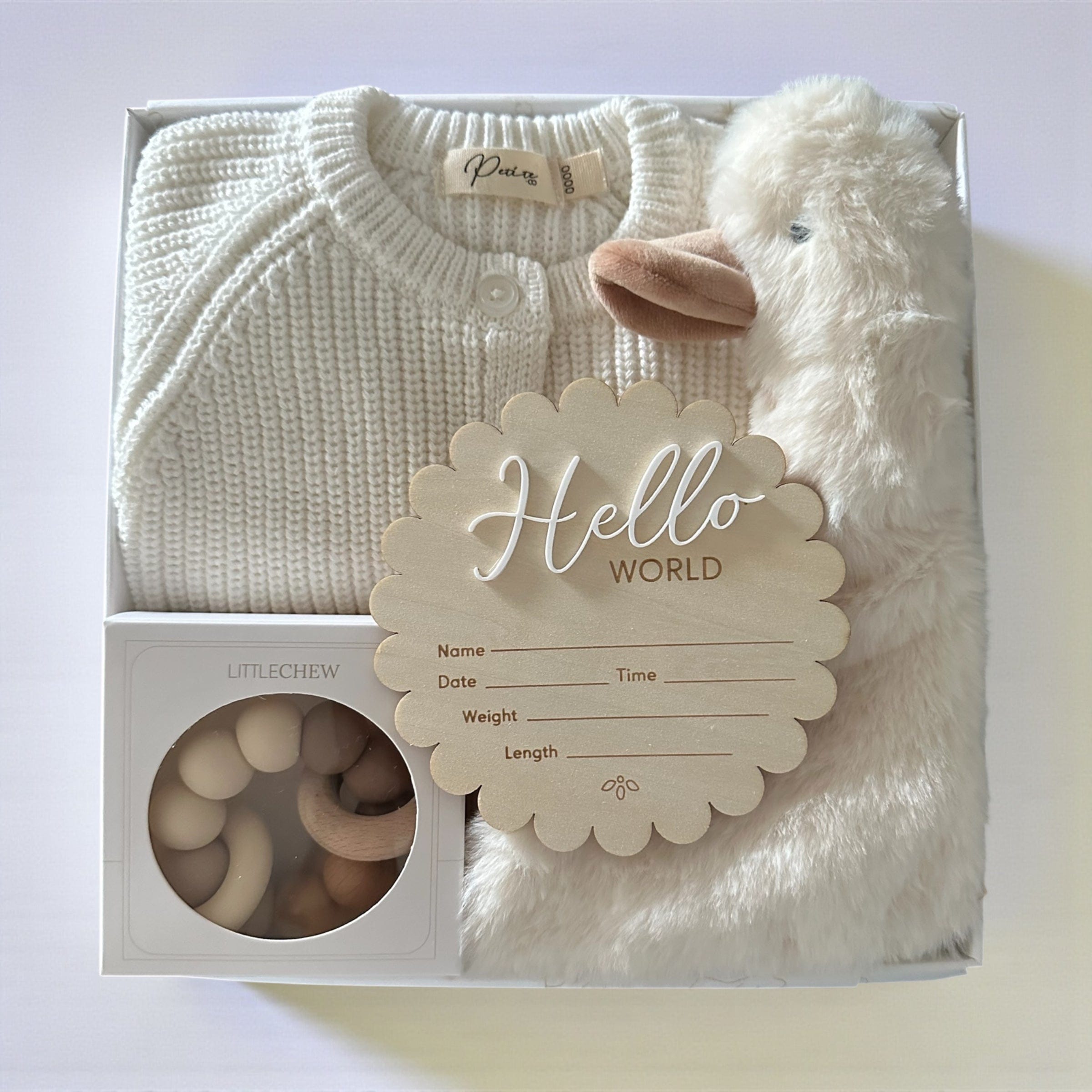 Soft Beginnings - Gender Neutral Newborn Gift Box by Claya