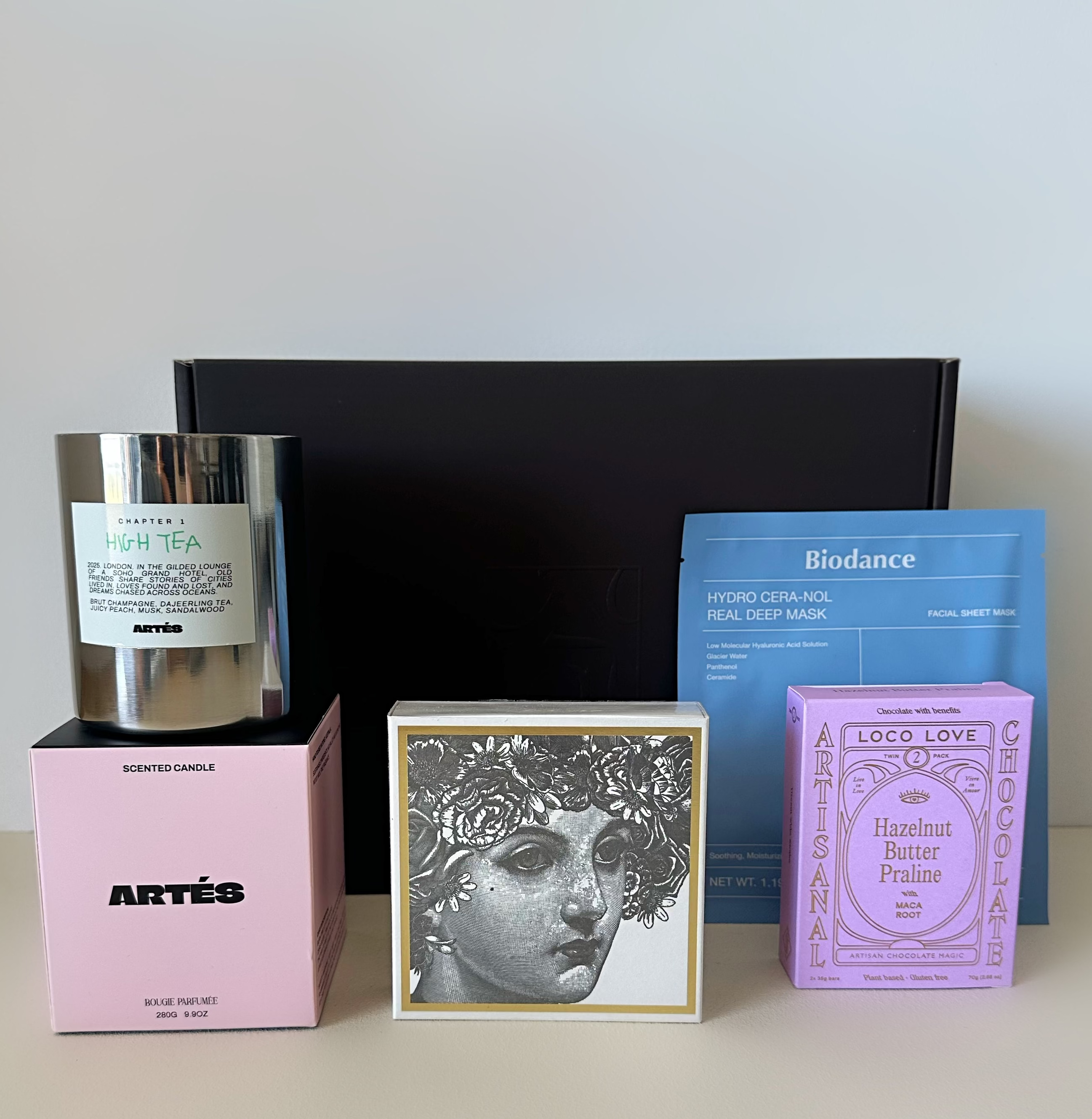 Stay Awhile – Candle & Self Care Gift Box. by Claya