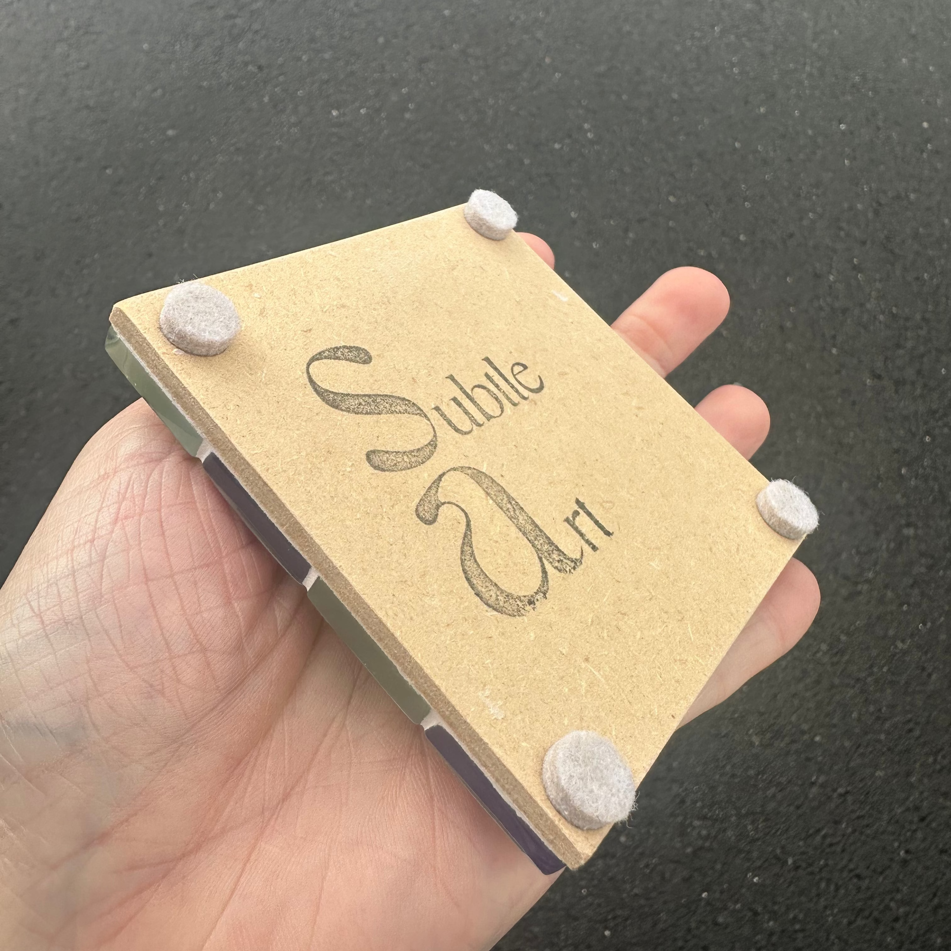 Subtle Art Studios Glass Tile Coaster - Assorted Colours by Subtle Art Studios