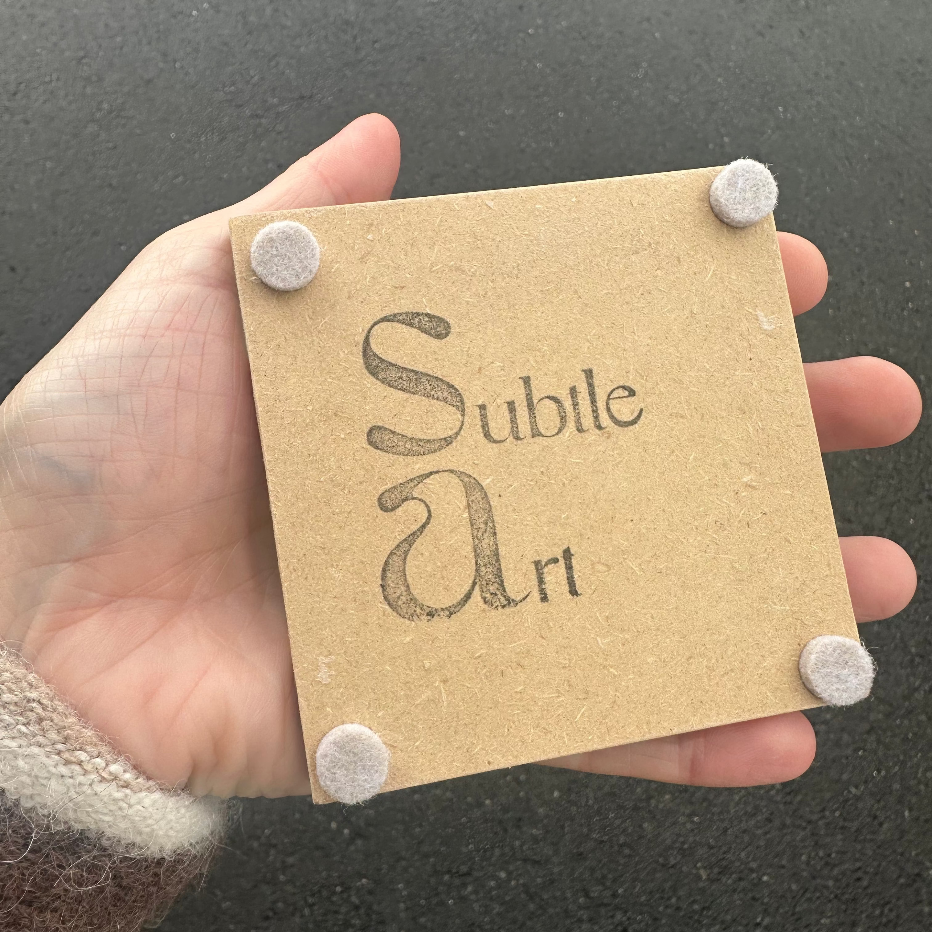 Subtle Art Studios Glass Tile Coaster - Assorted Colours by Subtle Art Studios