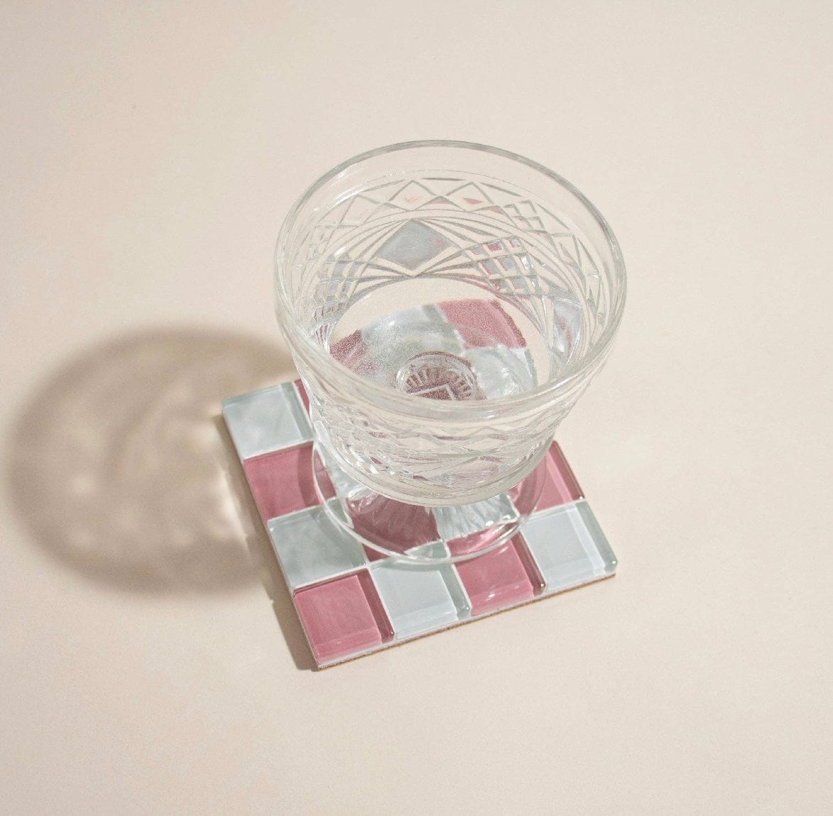 Subtle Art Studios Glass Tile Coasters - 22 colours Pink Himalayan Milk Chocolate by Subtle Art Studios