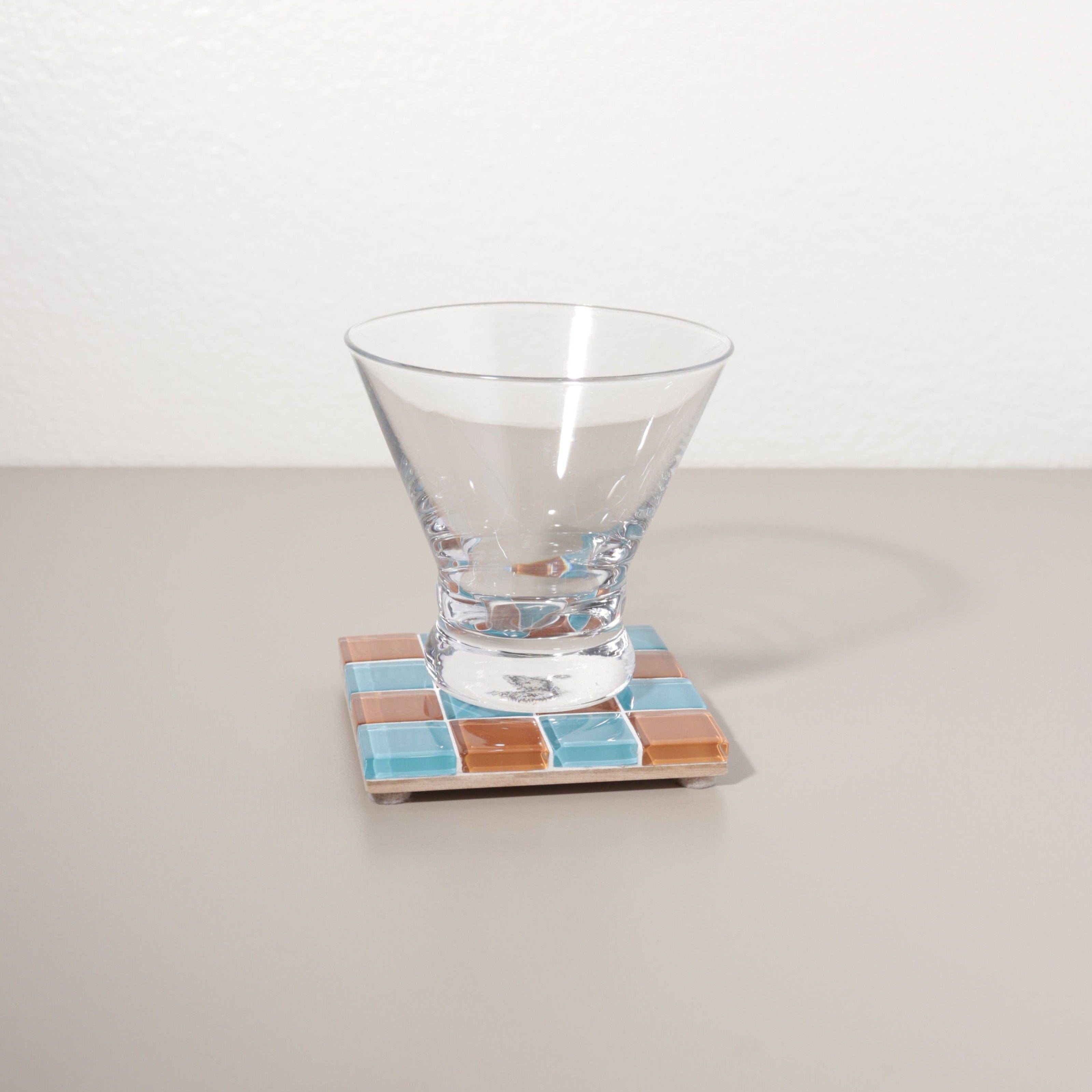 Subtle Art Studios Glass Tile Coasters - 22 colours The Retro by Subtle Art Studios