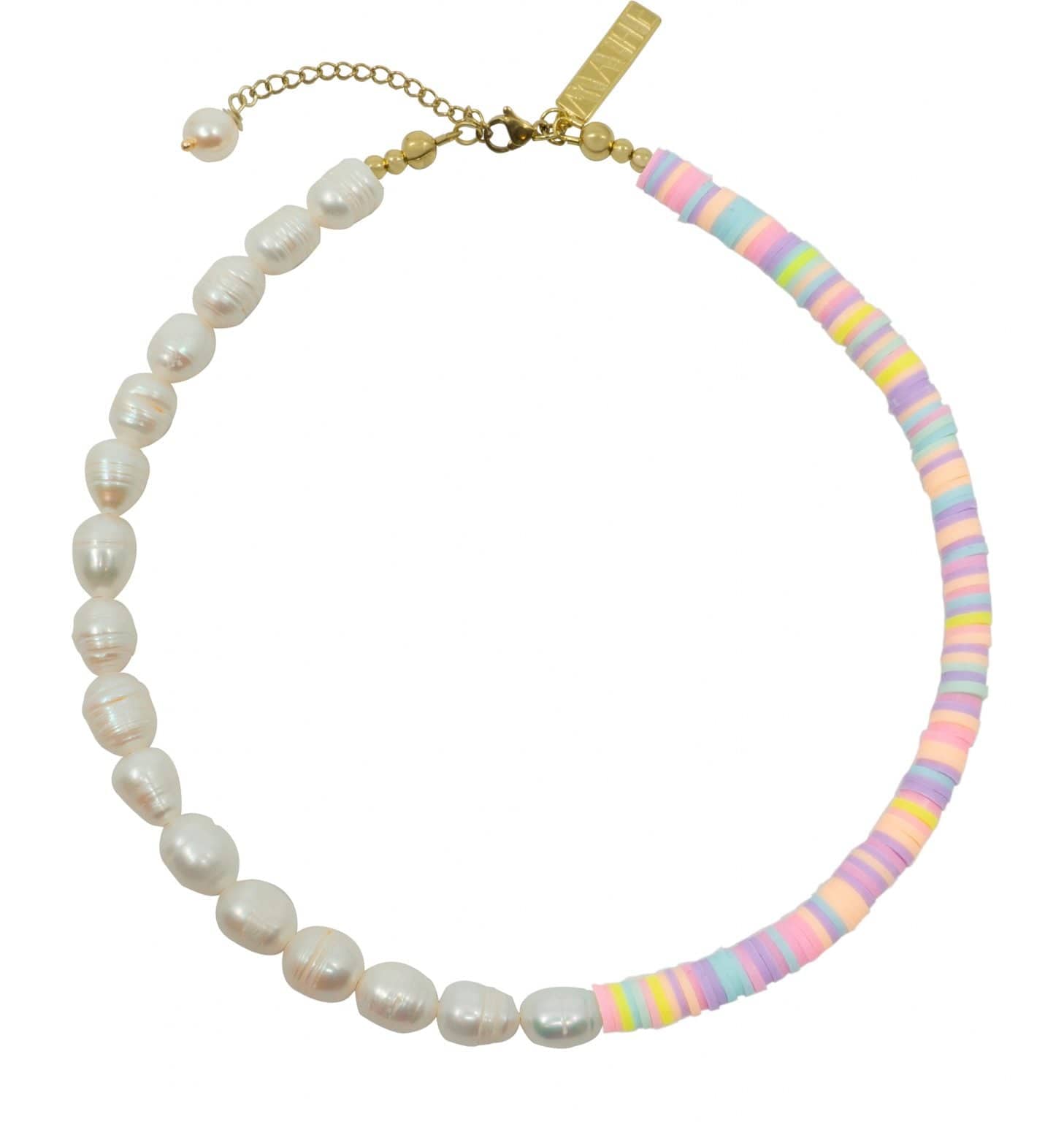 Surfs Up Necklace Pink by Mathe Jewellery