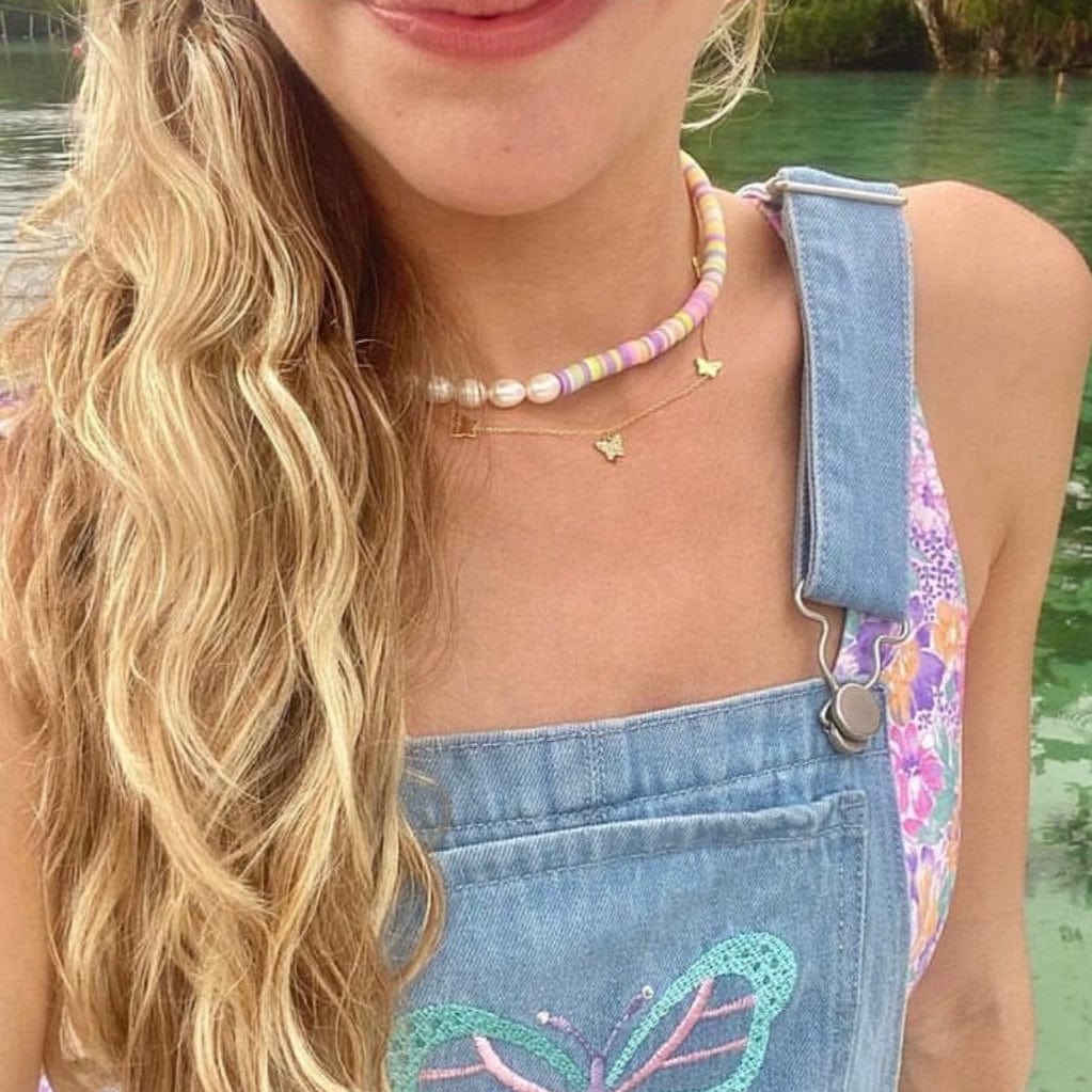 Surfs Up Necklace Pink by Mathe Jewellery