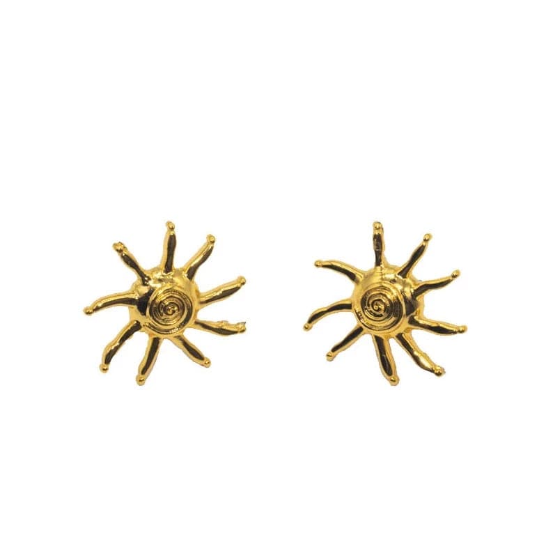Tangalooma Sun Studs in Gold by Briwok