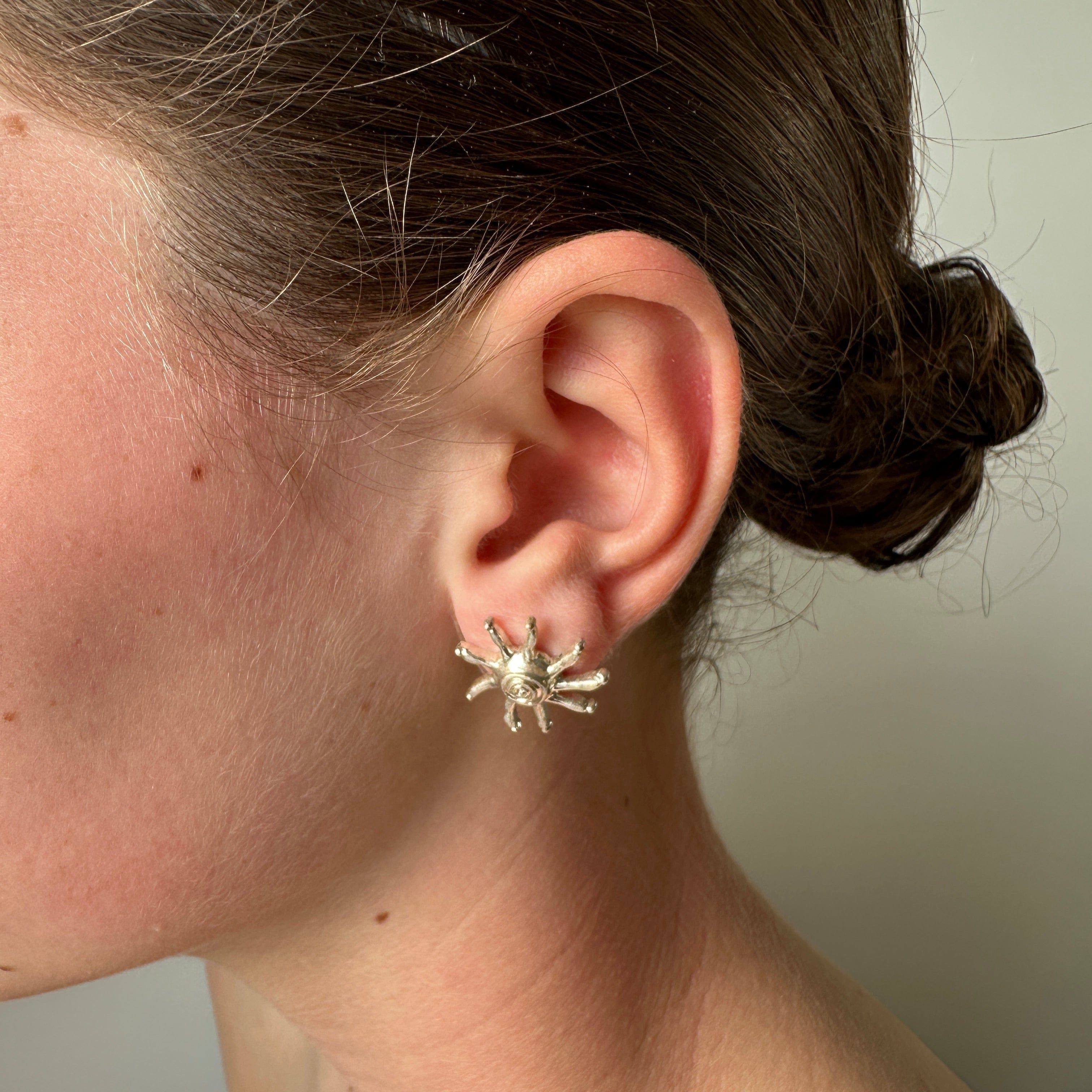 Tangalooma Sun Studs in Silver by Briwok
