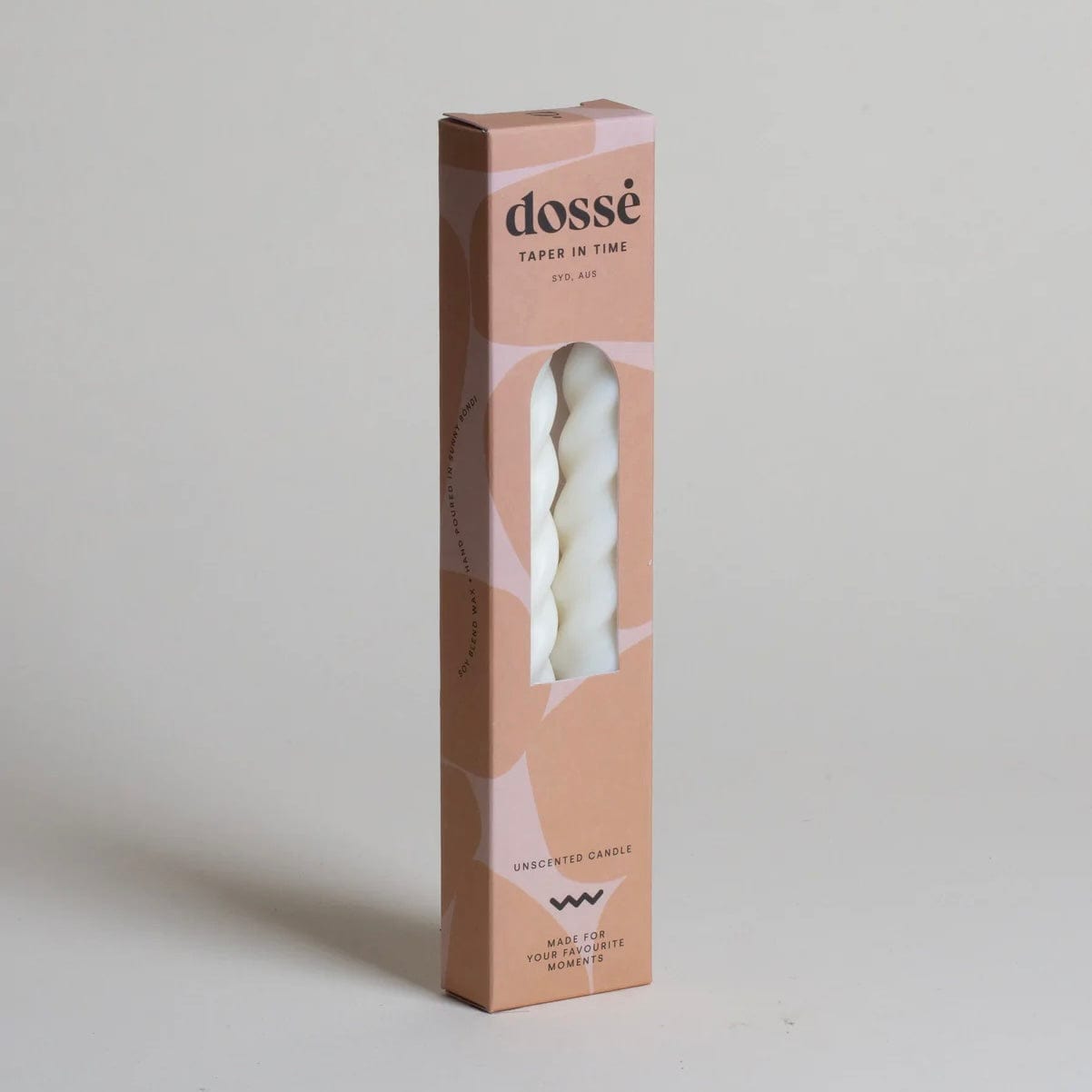 taper candle duo Milk by Dosse