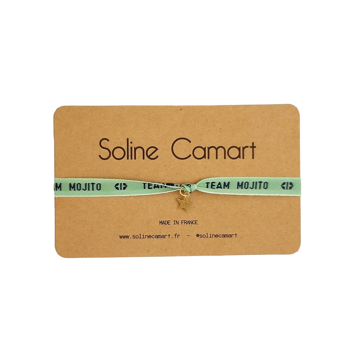 Team Mojito Bracelet with Gold Star by Soline Camart