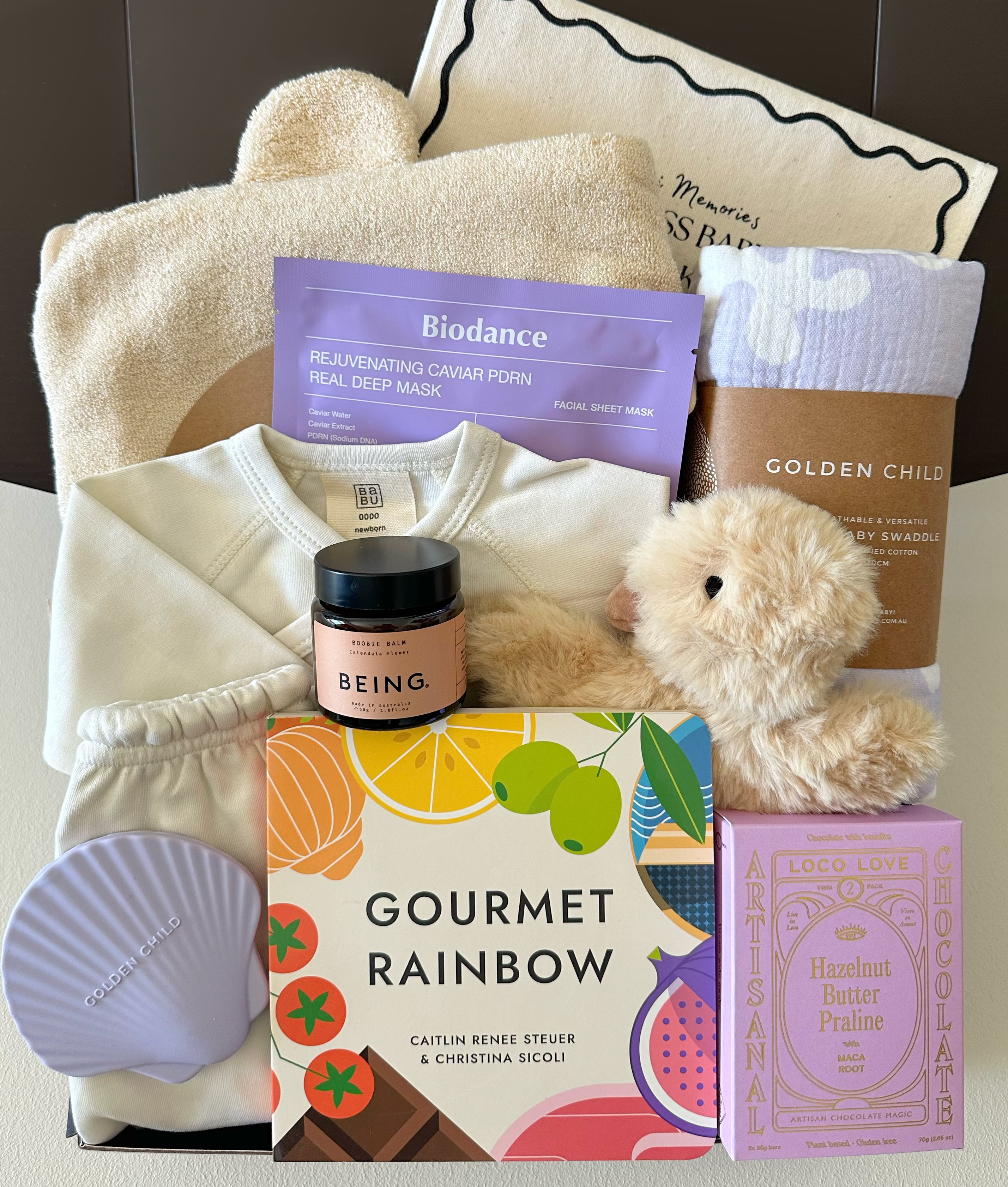 The Modern Heirloom – Gender-Neutral Newborn Gift Box Lilac by Claya
