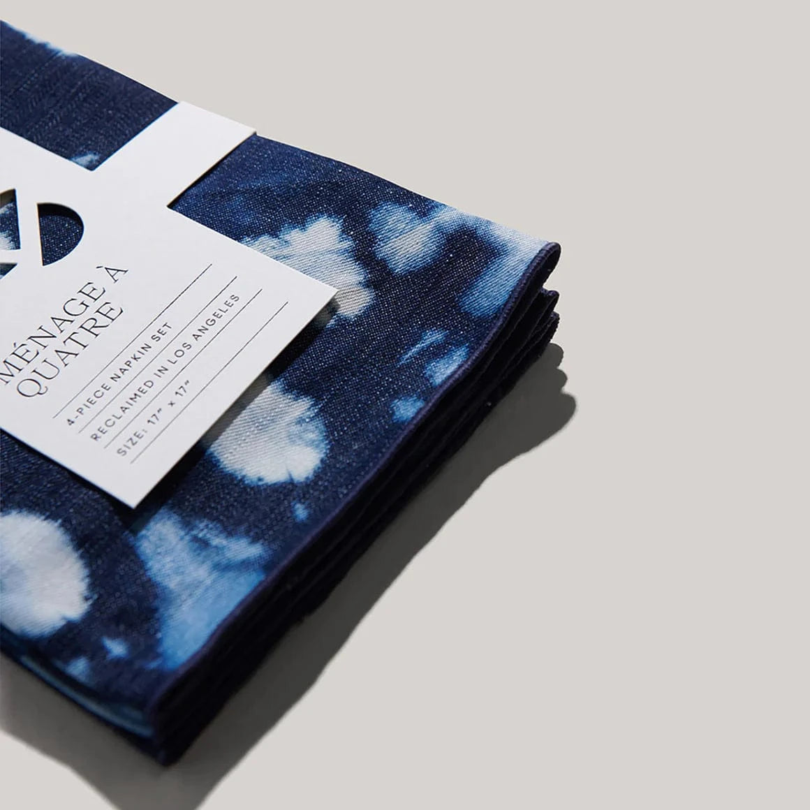 Tie-Dye Denim Linen Napkin Set by ATELIER SAUCIER