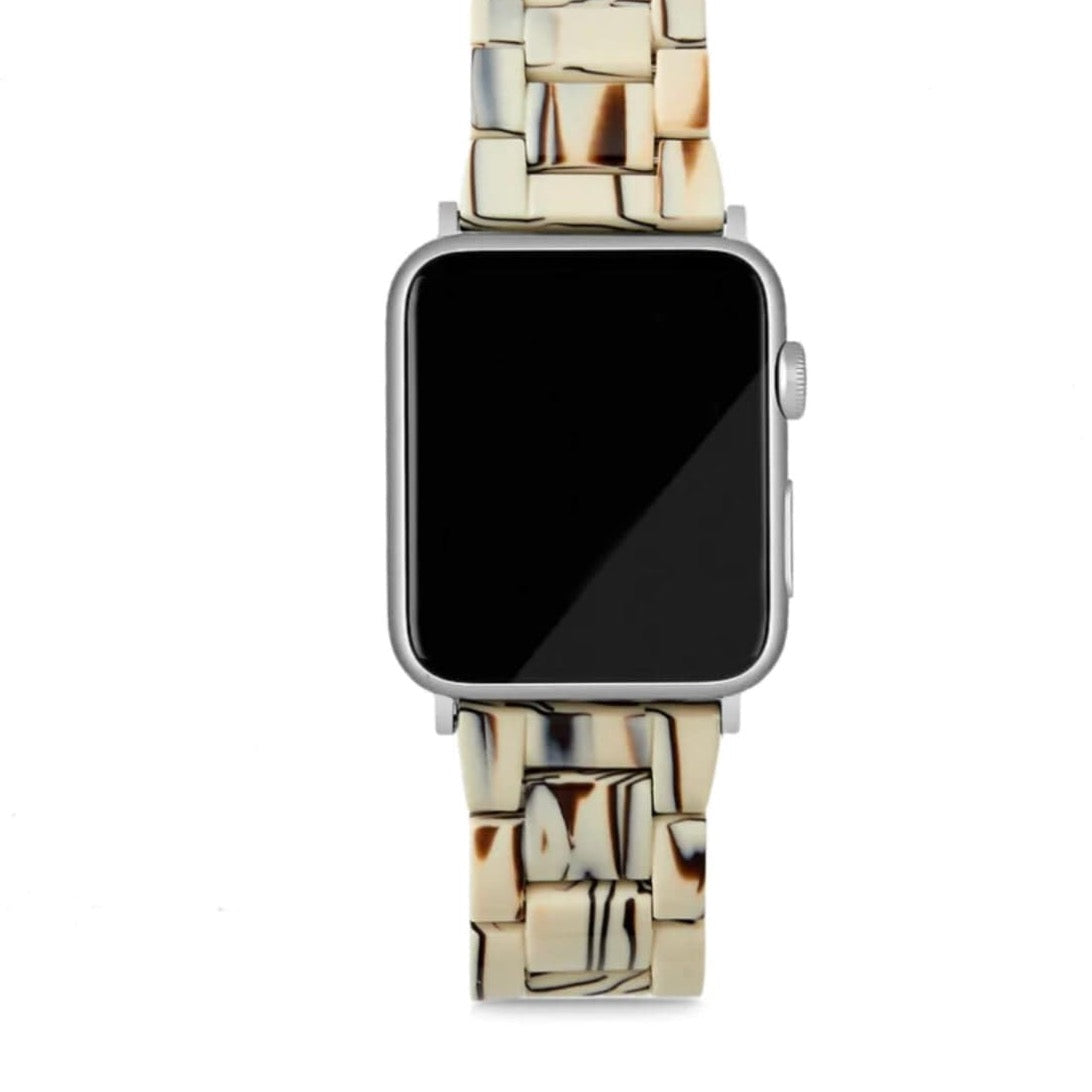 Universal Apple Watch Band/ DELUXE Edition Ganache with Silver Hardwear by Machete