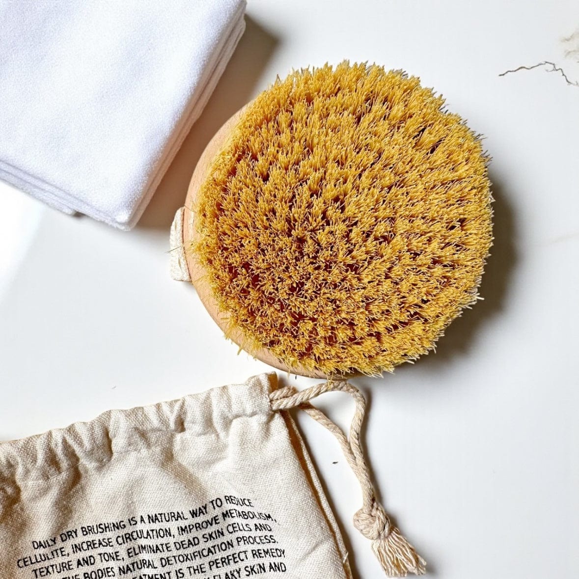 Vegan Cactus Bristle Sustainable Contoured Dry Body Brush by Bohemian Rêves