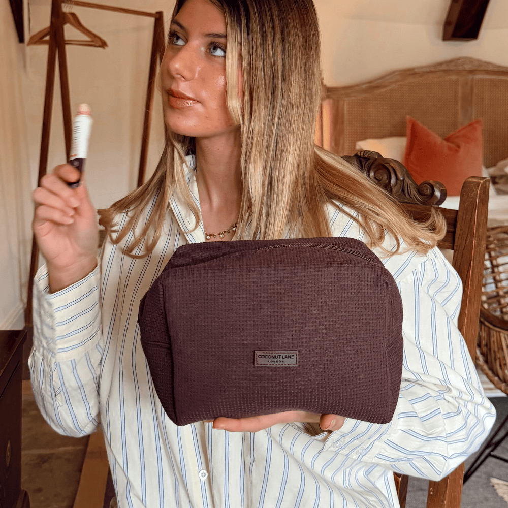 Waffle Makeup Bag - Chocolate by Coconut Lane